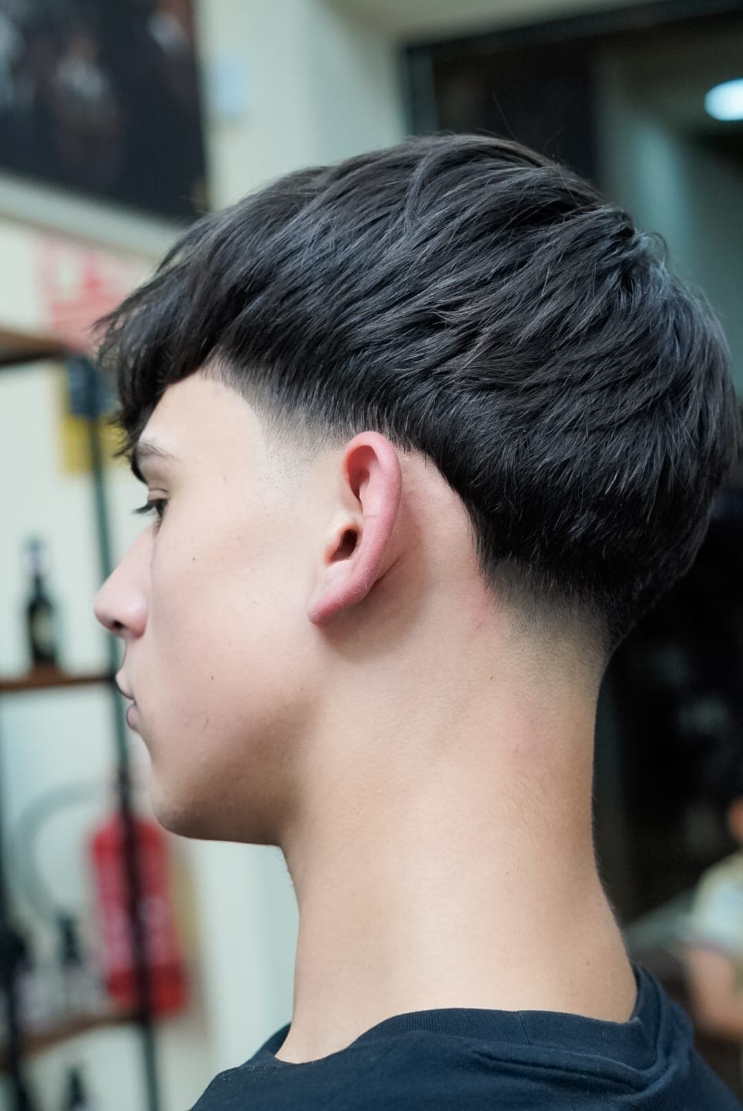 Detalle de corte de cabello