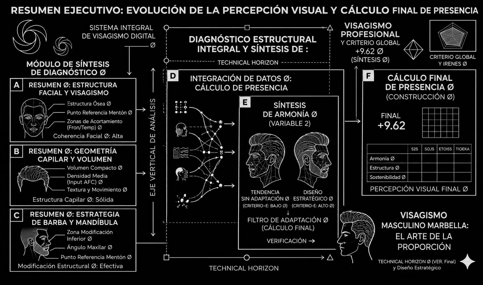 Visagismo masculino y construcción de presencia en Marbella